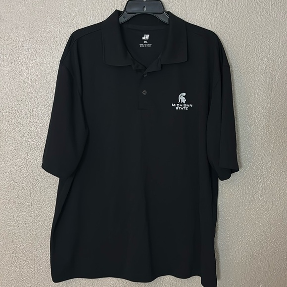 Mens MSU Spartans Michigan State University Polo Shirt, Black, 2XL - Picture 1 of 4